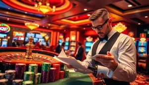 Experience thrilling gambling excitement with 상품권신용카드 betting in a vibrant casino setting.