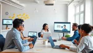 Trending motivation tutorial in a vibrant online workspace with diverse participants.