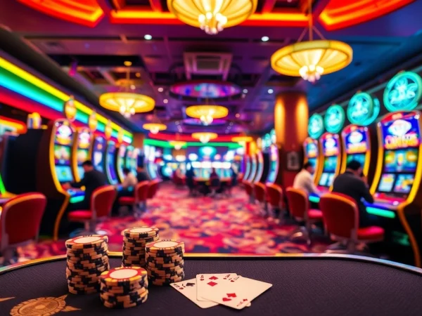 Engaging gaming experience at online casinos Canada featuring vibrant tables and players.