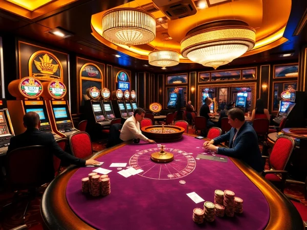 Players enjoying the excitement of Hi88 at a luxurious casino table.