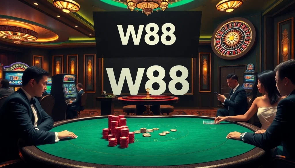 Experience the thrill of gambling at W88 link in a luxurious casino atmosphere.