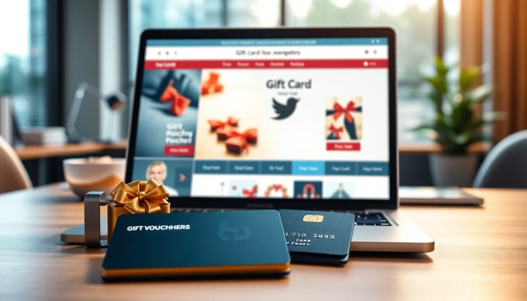 현대적인 사무실 환경에서 상품권신용카드 구매에 사용되는 신용카드 사용을 묘사한 전문 이미지.