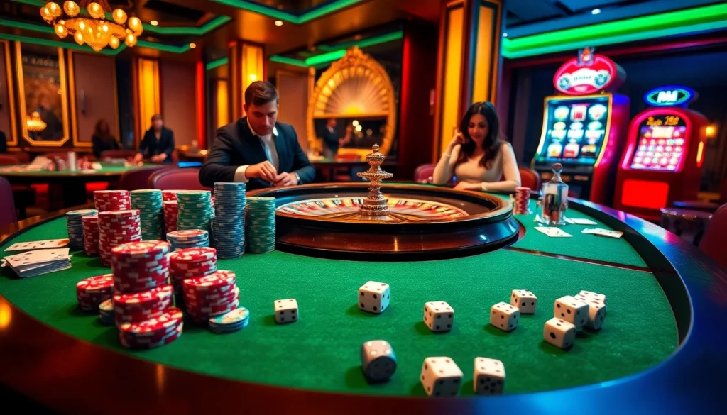 Experience high-stakes excitement at RR88 with vibrant roulette, cards, and luxurious casino ambiance.