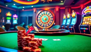 Engaging scene of players enjoying games on trang chủ 8kbet, showcasing a vibrant casino atmosphere.