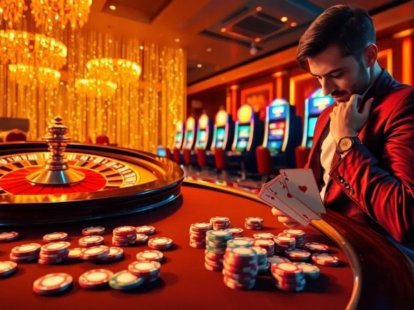 Experience the excitement of winning at XX 88 with vibrant casino tables and roulette wheels.