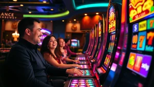 Raih kemenangan seru di permainan slot deposit pulsa tanpa potongan dengan mesin slot berwarna-warni dan suasana yang menarik.