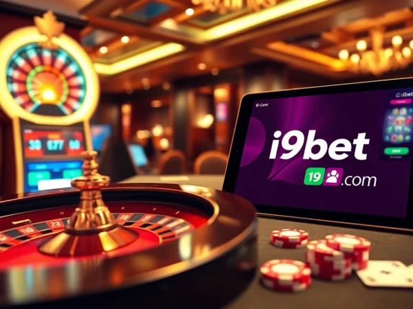 Engage with the thrilling interface of i9bet .com featuring dynamic casino elements and luxury décor.