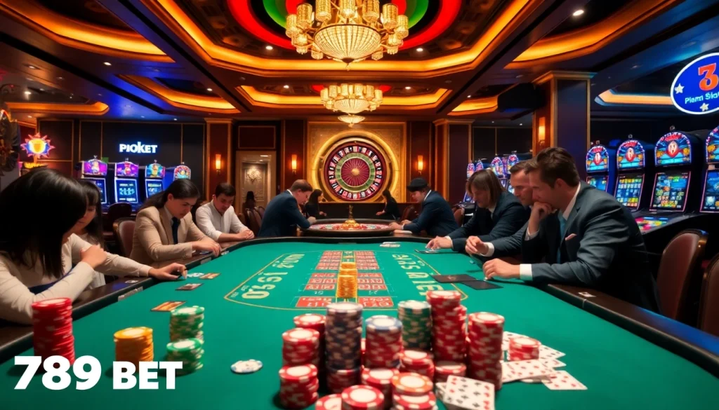 Engaging poker game scene at 789 BET showcasing excitement and strategy.