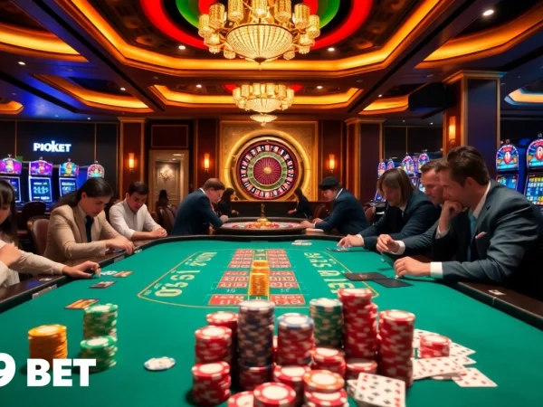 Engaging poker game scene at 789 BET showcasing excitement and strategy.
