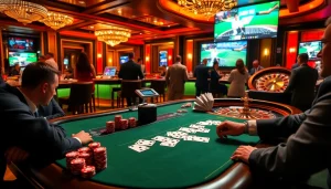 Engage in strategic play at Vaoluoi tv's luxurious casino poker table, surrounded by vibrant chips and cards.