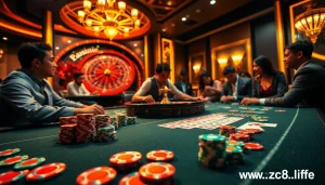 Players enjoying a thrilling game at the casino table with insights from https://qq88.life/ on betting strategies.