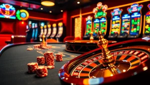 Experience the thrill of online gambling at nhà cái 789club with vibrant casino tables and games.