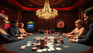 Engage in high-stakes excitement at good88's luxurious casino table with poker chips.