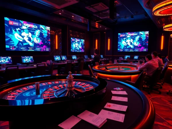 Experience the excitement of Trực tiếp esports betting in a luxurious casino setting.