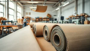 Verken katoenen canvasstof in kleurrijke rolls in een ambachtelijke werkplaats.