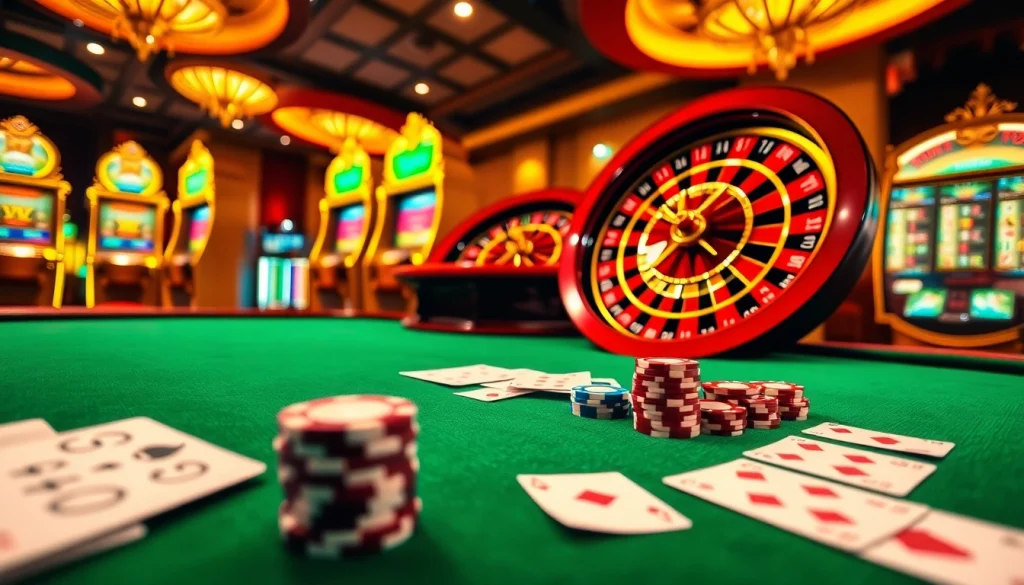 Experience the thrill of bem88 casino games with vibrant tables and exciting slot machines.