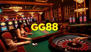 Players enjoying excitement at GG88 online casino with vibrant games and professional atmosphere.