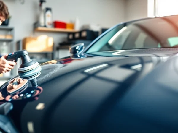 Enhance your vehicle with expert car detailing near me, shining and meticulously cleaned in a bright garage.