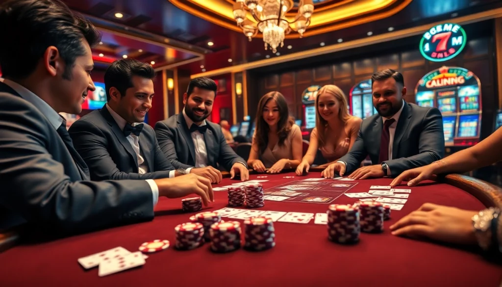 Experience thrilling poker action at the website 7m, featuring high-stakes games and professional players in a luxury casino setting.