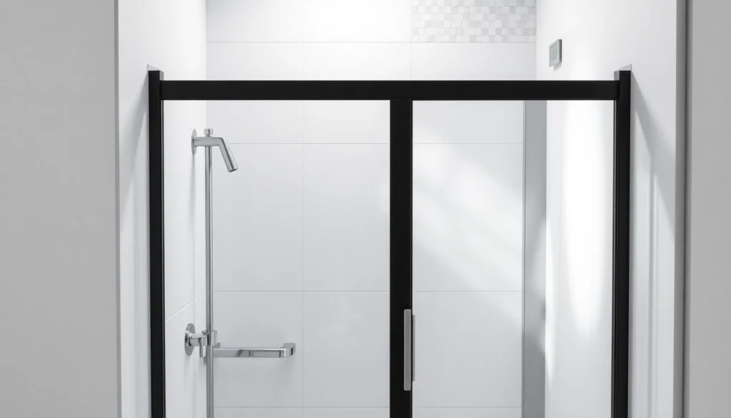Enhance your bathroom with a sleek shower door black frame that combines style and function beautifully.