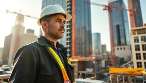 New York City General Contractor managing a vibrant construction site, showcasing urban energy and expertise.