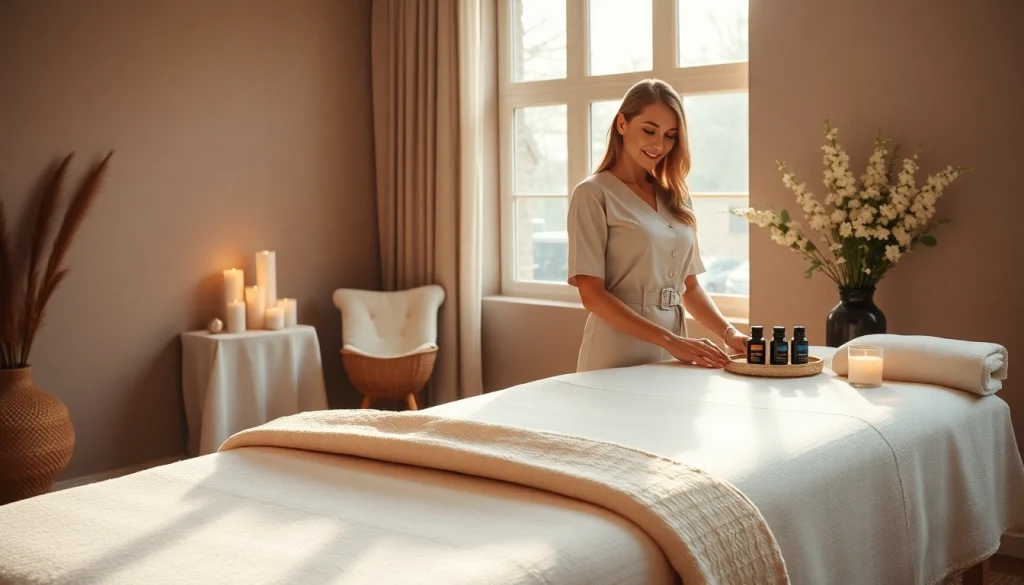 Experience a premium 출장마사지 with a serene therapist setting.