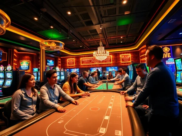Experience the excitement of online gaming at luck8win.live with vibrant casino scenes.