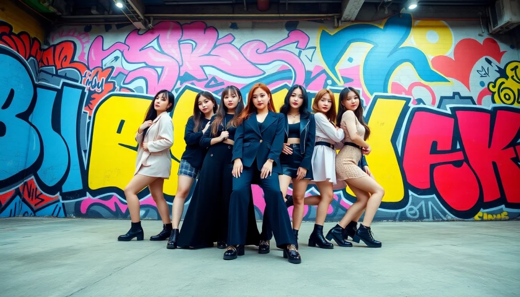 Dynamic portrait of the blackpink members showcasing their unique styles and vibrant personalities.