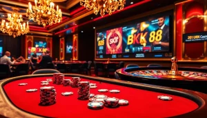 Experience the excitement of BK8 gaming with luxury poker and roulette tables.
