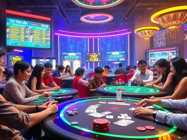 Exciting online gaming experience at gamebaidoithuong.com.vc featuring vibrant casino atmosphere.