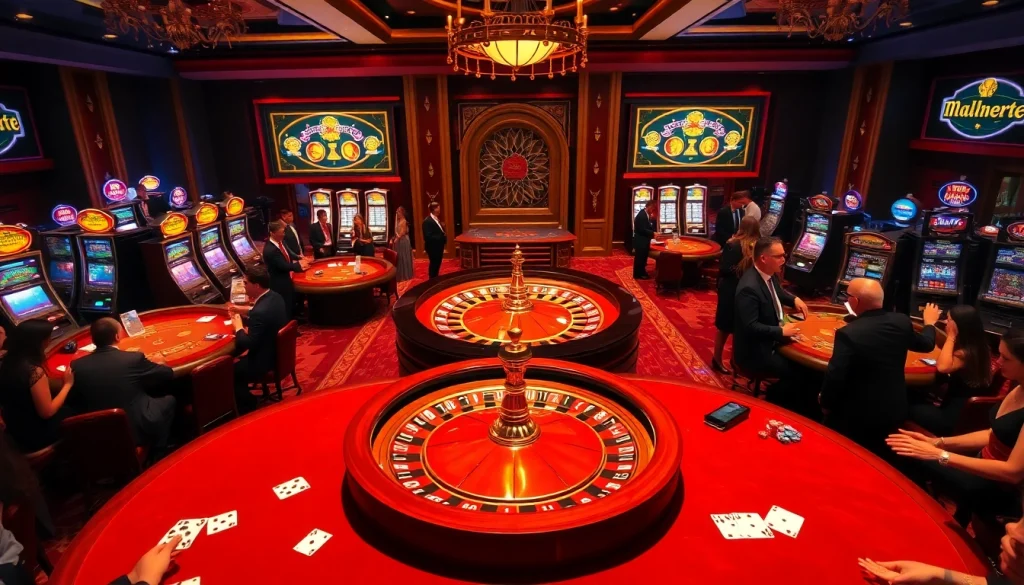 Experience the excitement of BDJL in a luxurious casino setting with roulette and table games.