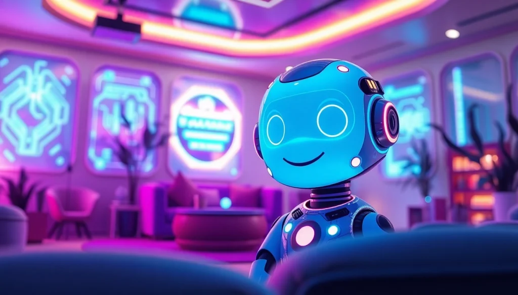 Crush on AI character in a cozy virtual lounge, showcasing technology and emotional connection.