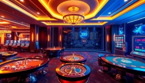 Experience thrilling gameplay at nhà cái vua99 with vibrant casino visuals showcasing exciting betting elements.