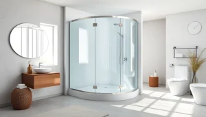 Entdecken Sie die elegante duschkabine 100x100 in einem modernen Badezimmer mit klaren Linien und stilvollem Design.