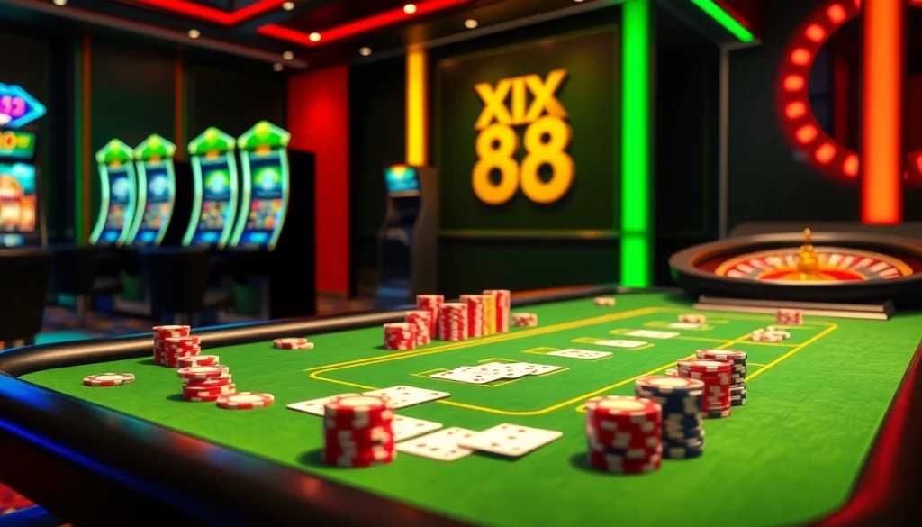 Experience thrilling games at XX 88 online casino with vibrant poker tables and exciting slots.
