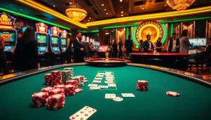 Experience the thrill of gambling at rikvip with vibrant casino tables and luxurious gaming.