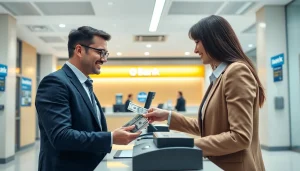 Melakukan deposit 1k di bank dengan teller yang profesional yang membantu pelanggan.