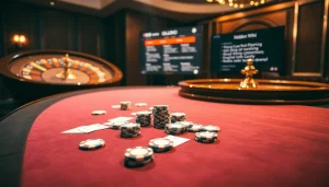 Engaging poker table scene illustrating the hidden wiki's exciting gambling opportunities.