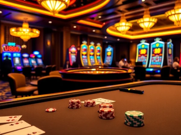 Players enjoying an exhilarating U 888 gaming experience at a luxurious casino.