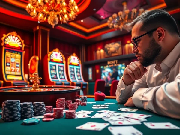 Experience the thrill of betting at 8kbet with vibrant casino elements and engaged gamblers.