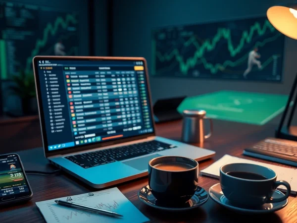 Tỷ lệ kèo display on a modern sports betting interface with dynamic visuals