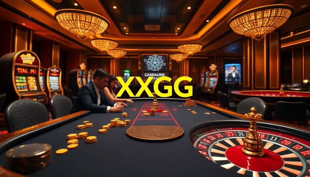 Players elevate their game at the XXGG poker table, experiencing the thrill of high stakes.