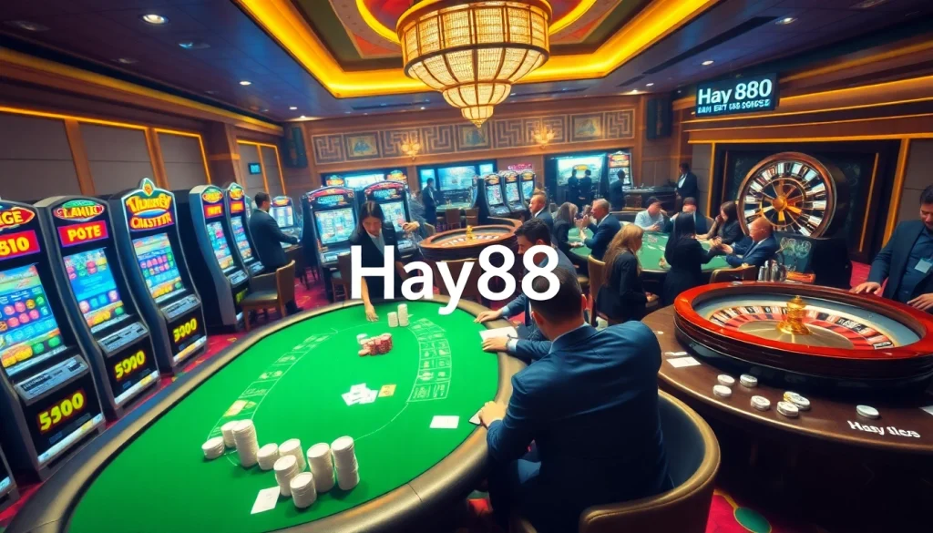 Experience the vibrant casino excitement at Hay88 with thrilling games and professional dealers.