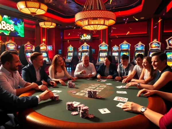 Experience the thrill of poker and casino gaming with Jun88's upscale atmosphere.