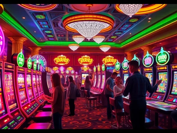 Players enjoying immersive pg slot experiences in a luxurious casino setting