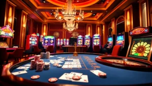 Vivez l'excitation du casino en ligne France avec une scène de poker virtuelle captivante.