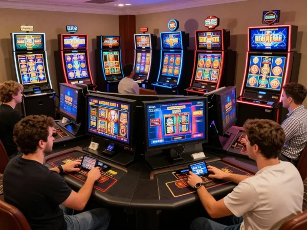 Engaging online casino gameplay experience featuring fly88 players enjoying live dealer games and slots.