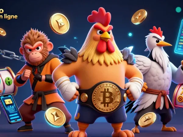 Participez à un casino fiable en ligne avec des personnages de bande dessinée profitant des jeux de machines à sous et des éléments de cryptomonnaie.