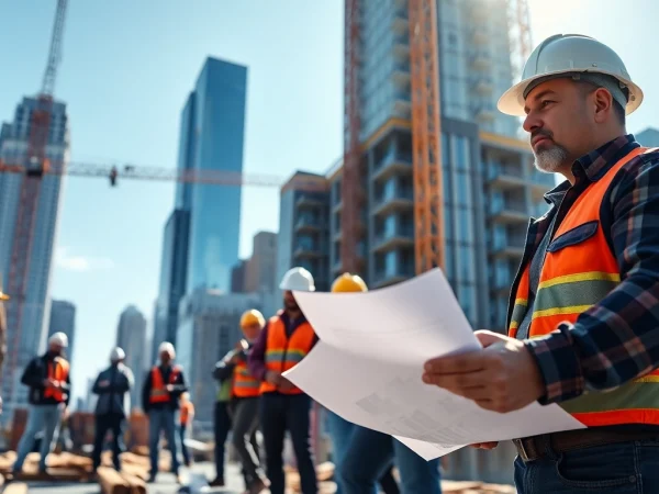 New York Commercial General Contractor managing a busy construction site in NYC.