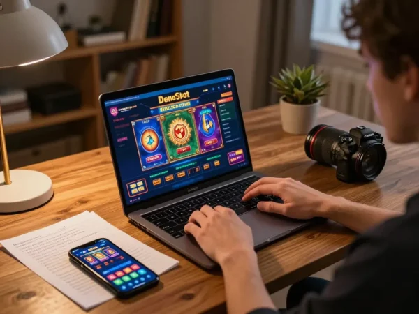 Engage with Demo Slot Pragmatic at home, enjoying a strategic online gaming session.